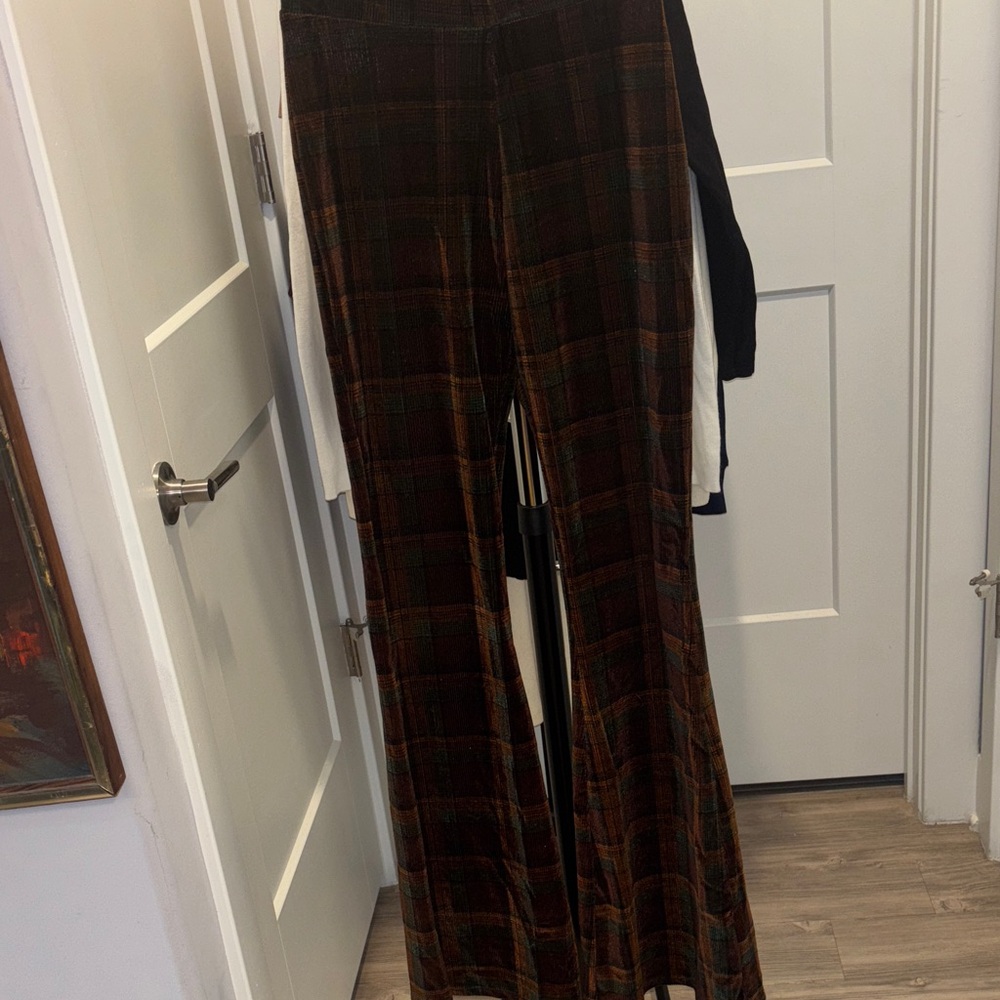 Zara Brown Plaid Trousers
